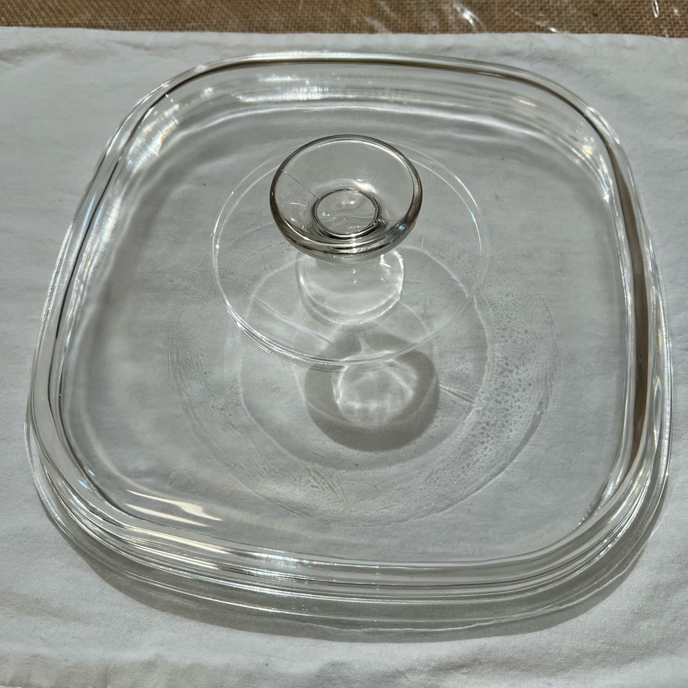 Pyrex Clear Glass Square Lid A 12 -C 10X10